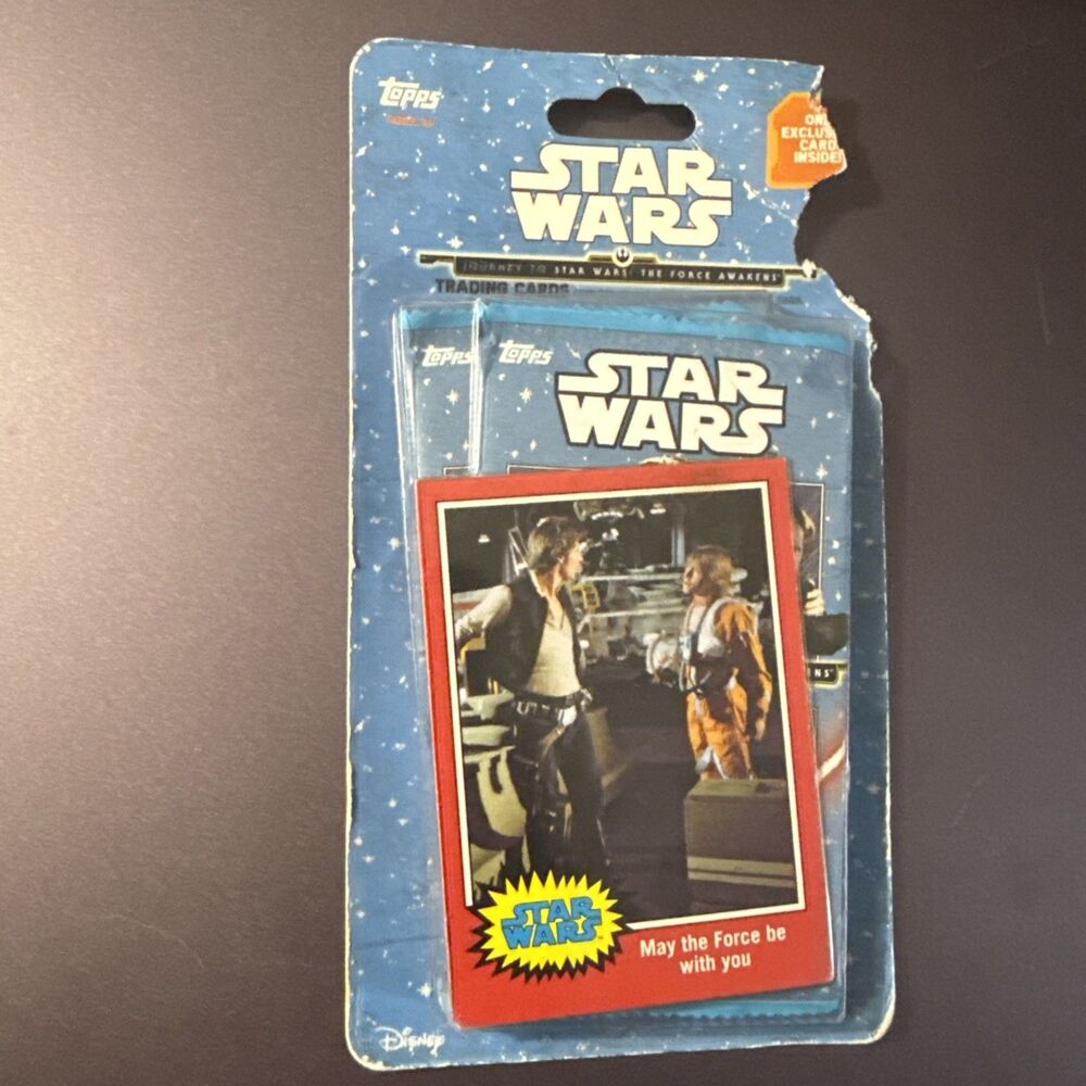 TOPPS STAR WARS 2015 TRADING CARDS Sealed Package- 3 Sealed Cards In Pack